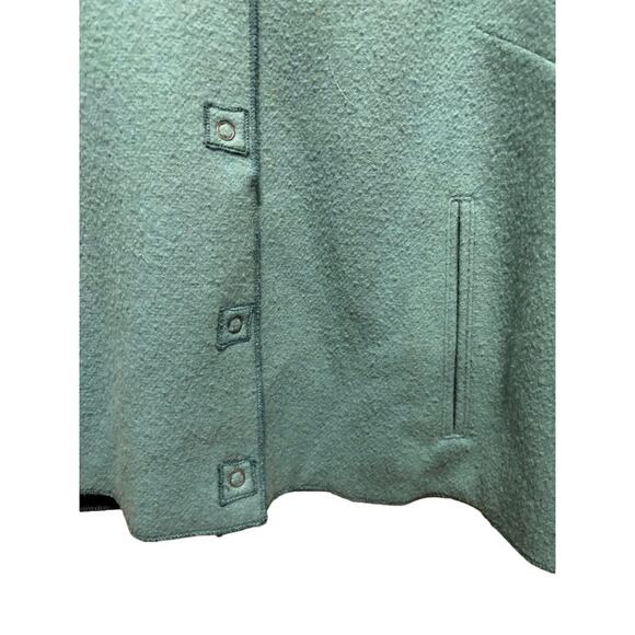 Sigrid Olsen Jacket Green Blue Wool Blend Coat Snap Closure Women's S - Picture 8 of 10